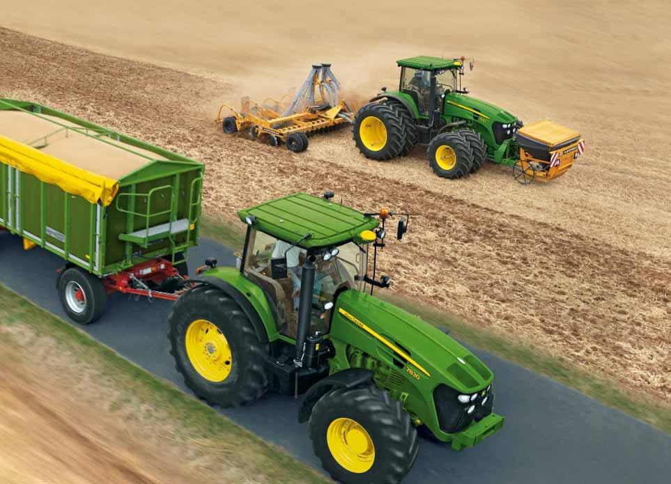Traktory řady 7030 Traktory řady 7030, spolehlivý výkon na poli i na silnici. Díky výběru převodovek můžete optimalizovat svůj výkon v jakýkoliv podmínkách.