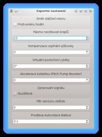 5.8.1 EXPERTNÍ NASTAVENÍ Pro využití speciální funkcionality je možné využít následujících parametrů. Běžně není nutné tyto parametry konfigurovat.