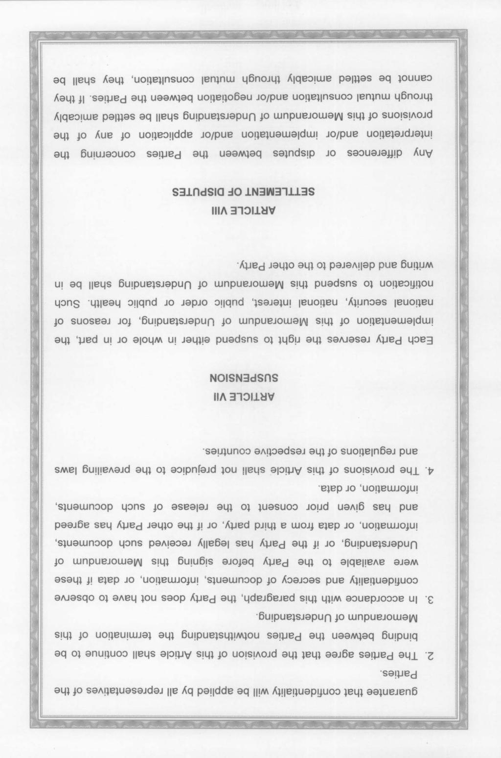 .,.'-...,. >..,.. '"" i,, -- 1 1 ". (,! < 1.,, r.! r. 1 1. 1 l h f", i " t; 1>1 "' ' 111 - guarantee that confidentiality will be applied by all representatives of the Parties. 2.