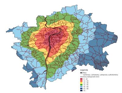 podrobné městské cyklistické mapy specializovaný behaviorální plánovač cyklistických tras s podporou intermodality (kolo + veřejná doprava) a bike sharing městská cyklonavigace s upozorněním na