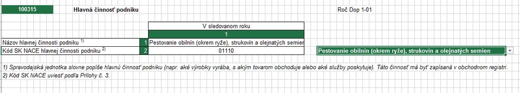 V MS Excel sme vytvorili tabuľku s údajmi