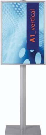 A versatile stand offering a combination of both poster and brochure display or simply brochure display in single or double sided format.