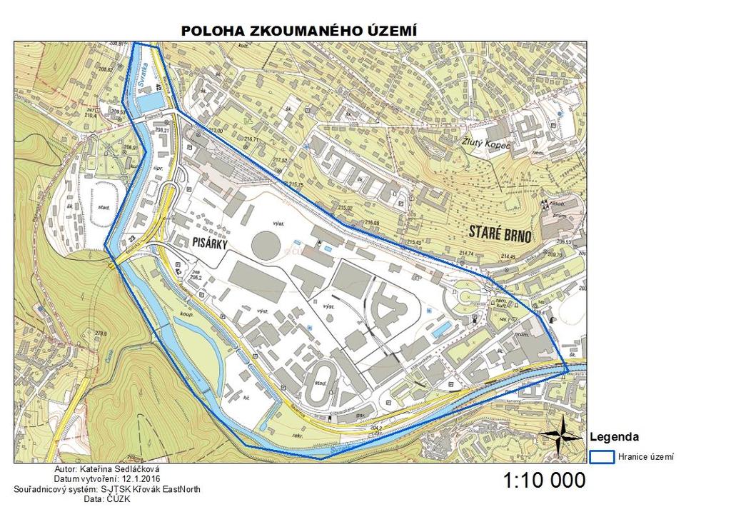 6. PŘEHLED ZMĚN VYUŽÍVÁNÍ VYBRANÝCH ŘÍČNÍCH TERAS 6.1 Svratka Pisárecká nivní terasa 6.1.1 Říční terasa obecně Zkoumané území se nachází v MČ Pisárky, viz Obr. 18 Obr.