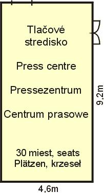 Kongresové centrum TLAČOVÉ STREDISKO kapacita 24-50 miest Usporiadanie: typ I - 40 miest U - 40 miest - 30 miest škola - 24 miest divadlo - 50 miest 15 miestnosť - málo denného svetla