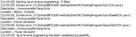 UTB ve Zlíně, Fakulta aplikované informatiky, 2009 67 7.3.3 Schopnost reverzního inženýrství StarUML podporuje reverzní inženýrství z jazyků C++, C# a Java.