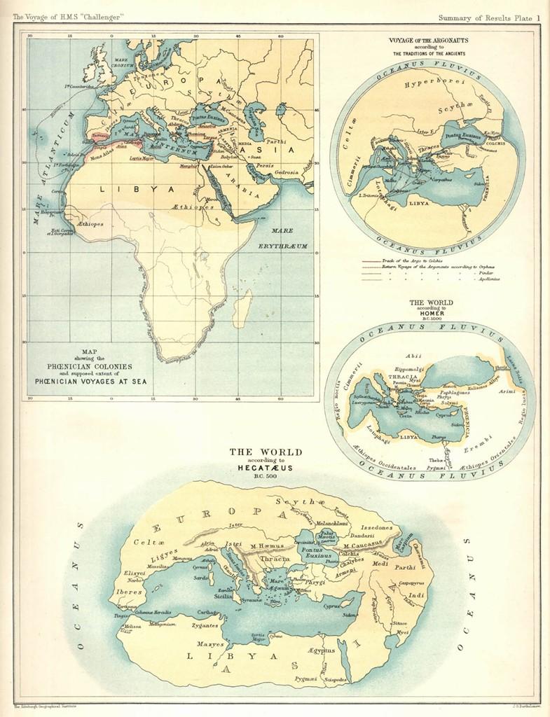 Obr. 10 Svět podle Féničanů, Argonautů,