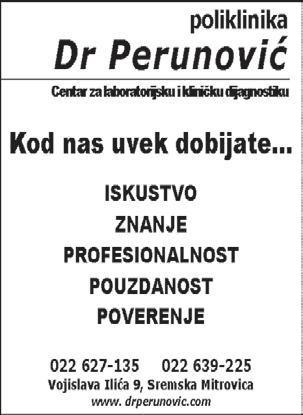 - интерниста - кардиолог Pregledi: Kardiološki Endokrinološki Hematološki Reumatološki Gastroenterološki Комплетна ултразвучна диjагностика Тел: 063 70-86-028, 022 617-276 Краља А.