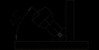 Sizes shall be determined according to picture 9. Picture 9 10-30 o 10-30 o position s (PF) position h (PB) 20-30 o 15-40 o material must be always under the protection of gas flowing from the hose.