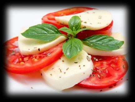 STUDENÉ PŘEDKRMY 1. TOMATEN MOZZARELLA 100 g 85,- Mozzarella s rajčaty, olivový olej, bazalka TEPLÉ PŘEDKRMY 7.