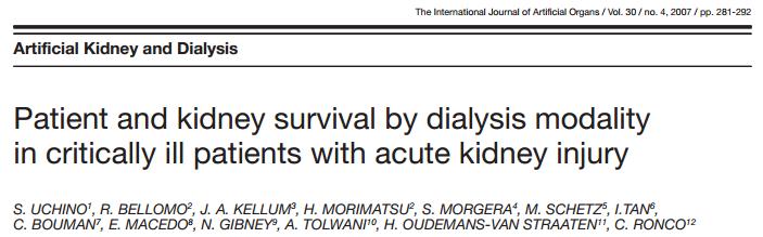 CRRT/IHD vliv na renal recovery?