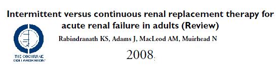 CRRT/IHD vliv na renal recovery?