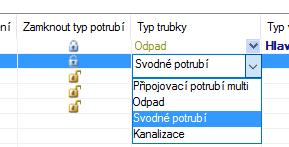 DDS-CAD 15 Kanalizace: lepší ovládání větví Pro výpočet kanalizace nyní můžete určit druh vedení.