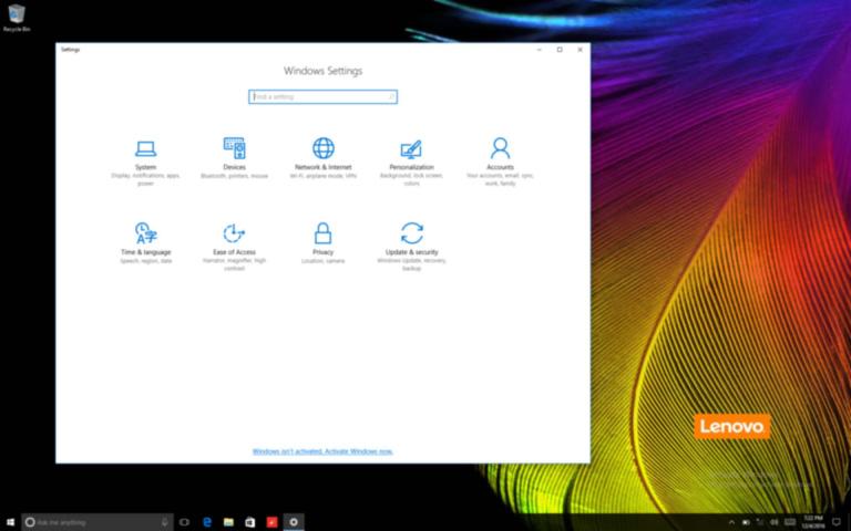 Kapitola 2. Zahájení používání systému Windows 10 Nastavení Nastavení vám umožní dělat jednoduché úlohy.