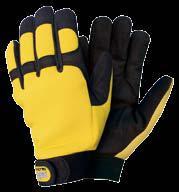 rukavice je díky použitému materiálu nylon pružná,barvená výstražnou žlutou barvou.