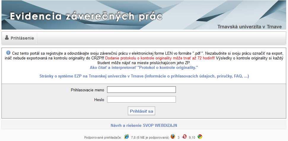 Upozornenie: Tento návod je určený iba pre katedrových a fakultných administrátorov EZP. Nevzťahuje sa na autorov posudkov. 1.