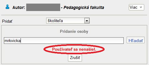 že je naozaj zamestnancom univerzity. i) V prípade, ak školiteľ / oponent potvrdí, že je zamestnancom univerzity, napíšte nám správu na e-mailovú adresu ezp@truni.