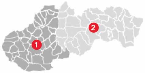 Kontakty Slovenská republika Región 1: Kraj Bratislavský, Trnavský, Nitriansky, Trenčiansky, Žilinský (okresy: Žilina, Bytča, Čadca, Kysucké Nové Mesto, Martin, Turčianske Teplice), Banskobystrický