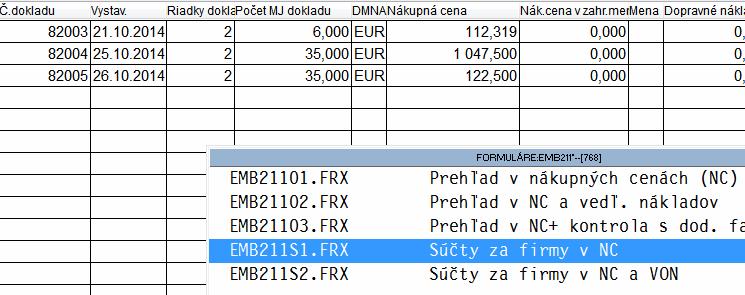 pri tlači cez VŠETKO vykoná automatické súčty údajov za dodávateľov.