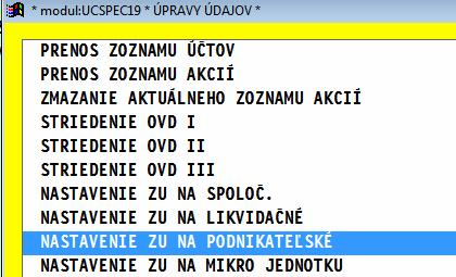 POSTUP: VYTVORENIE ÚČTOVNEJ ZÁVIERKY PRE PODNIKATEĽOV 1. Nastavenie roka 2014 Nastavte modul PROLUC na rok 2014.