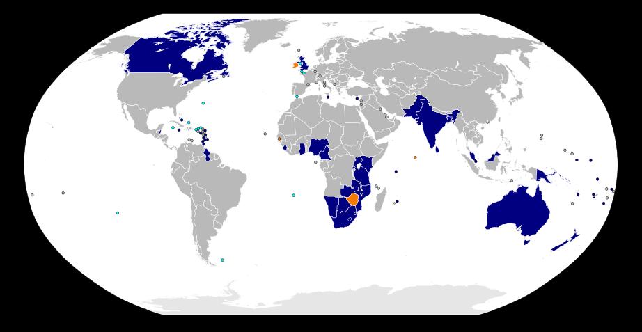 The Commonwealth of Nations 1931 Westminsterský status založení, bývalé kolonie členské státy bývalé člen.s. závislá území By Applysense - Own work, Public Domain, https://commons.