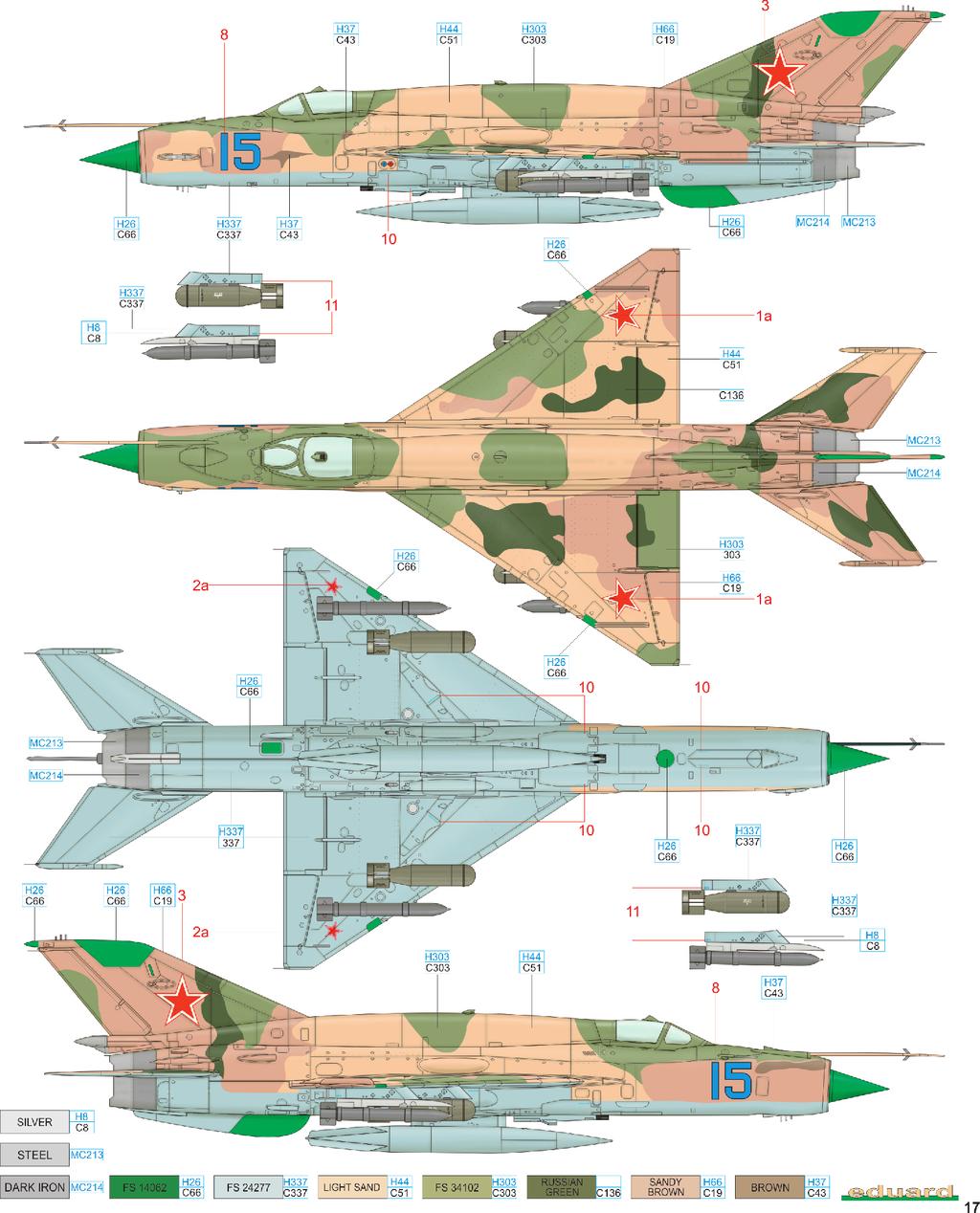 B MiG-21MT, Serial Number 96.40.15, Dolgoye Ledovo, Russia This aircraft can also be currently found at Dolgoye Ledovo, along with White 14', and, among others MiG-21MT Blue 11'.