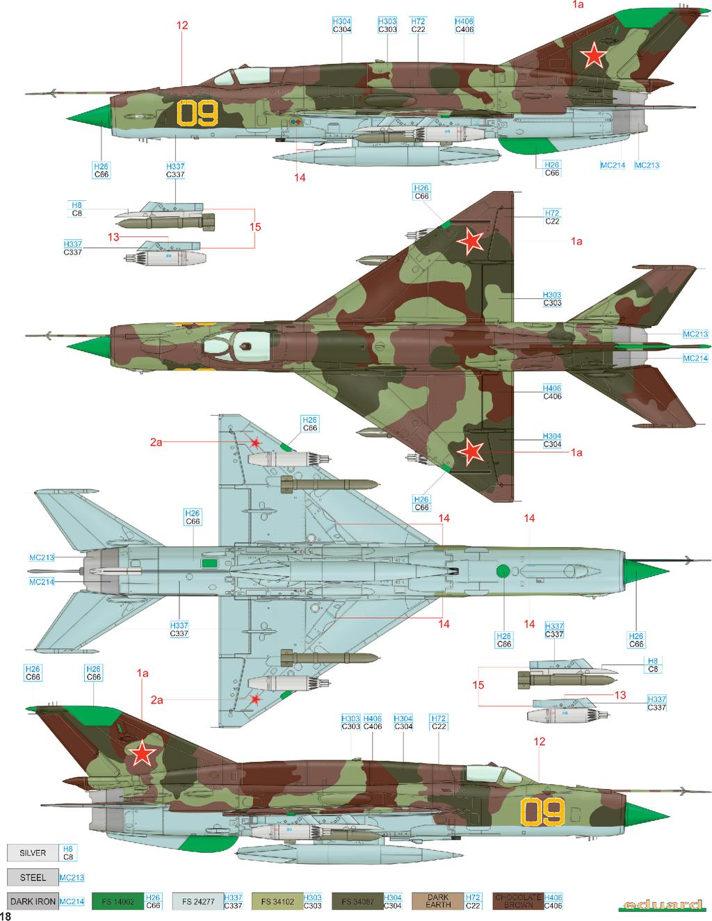 C MiG-21SMT, 582 nd IAP, Chojna Airfield, Poland, Late Eighties This aircraft, serialed 500.23.098 can currently be found in the private collection of Svedinos Car and Aircraft Museum in Sweden.