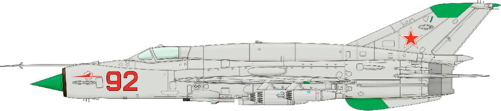 Some of the SMTs had their enlarged spine reduced in size to that of the MiG-21bis.