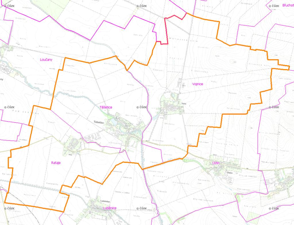 A. NÁZEV OBCE Název části obce (ZSJ): Těšetice Mapa A: Území obce Přehledová mapka