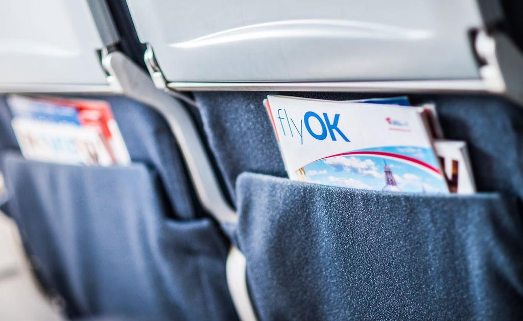 Marketingové materiály do kapes sedaček Materiály vkládané do kapes sedaček všech letadel na celé flotile Českých aerolinií.
