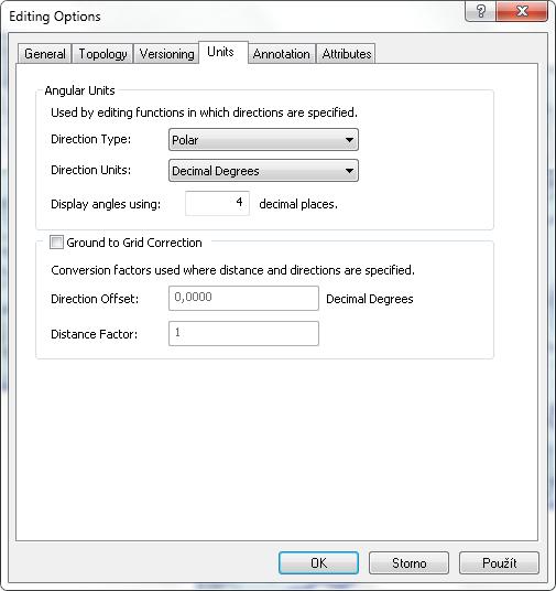 6. PRÁCE S TOPOLOGIÍ V ARCGIS 10 Dále byly nastaveny jednotky na