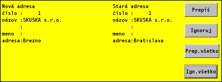 Po potvrdení cez USKUTOČNIŤ, spustíte import. Poznámka: Nové faktúry s novými adresami program automaticky doplní.