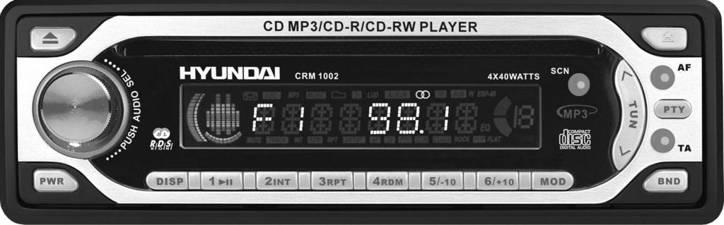 CRM 1002 NÁVOD K POUŽITÍ NÁVOD NA POUŽITIE USER MANUAL INSTRUKCJA OBSŁUGI Autorádio s CD/MP3