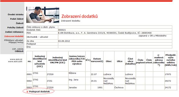 6.1. Podepsání dodatku k SOD 1) Podepsání dodatku k SOD je možné použít 2 způsoby.