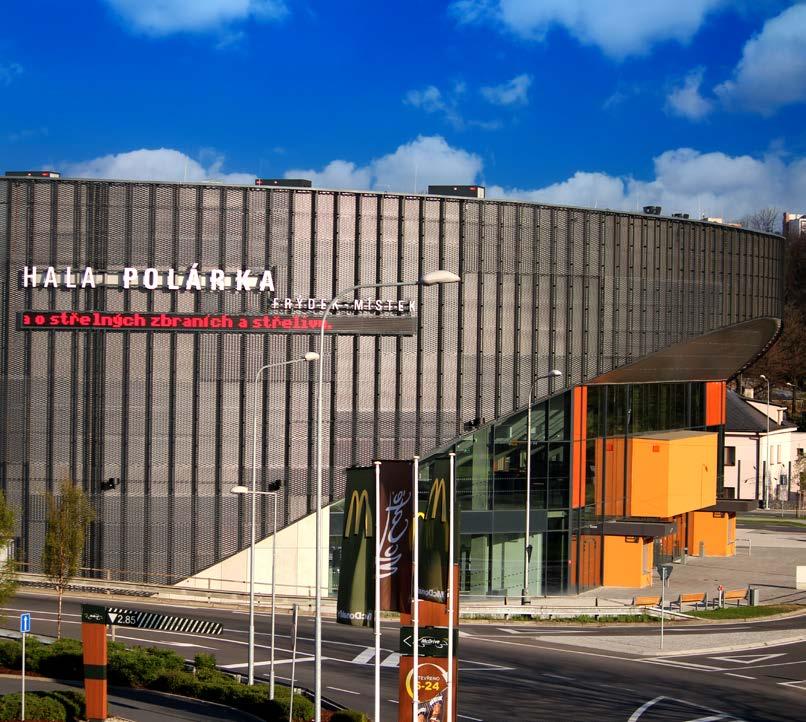 Zimní stadion - Hala Polárka Fasáda stadionu Frýdek-Místek,