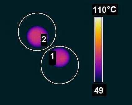 P10: Teplotní pole výstřiků PA, měření č.