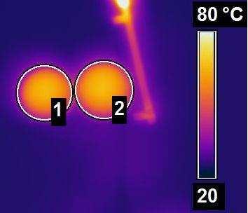 13: Teplotní pole výstřiků PA, laserově slinovaná ocelová 