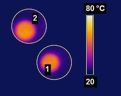 Příloha 1: Termogramy výstřiků získané bezdotykovým měřením: Termogramy materiálu Polypropylen