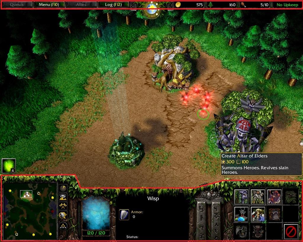 9.2.2. Warcraft 3: Region of Chaos Obrázek 32: : Interface a herní