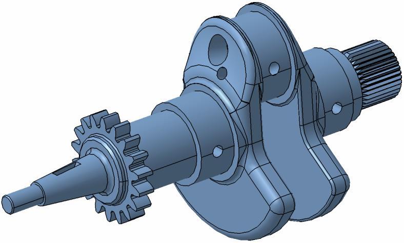 Když už jsem měl stanovené základní rozměry klikového mechanismu, jako jsou vrtání a zdvih, začal jsem modelovat klikový mechanismus.