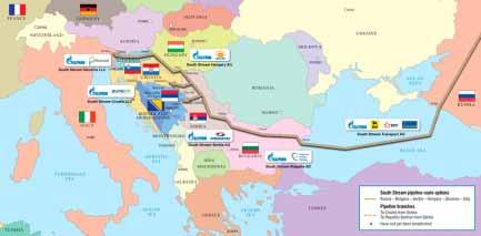 EVROPSKÁ DIMENZE RUSKÉ ENERGETIKY: RUSKO A EU 243 skem, Slovinskem, Chorvatskem, Rakouskem a Řeckem.