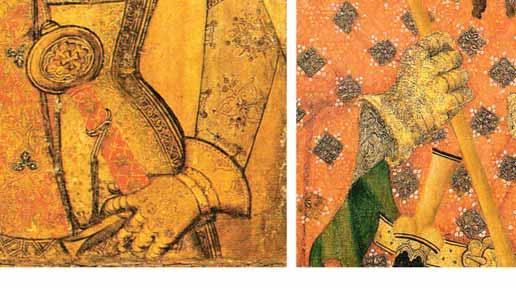 27. Iconographic evidence of multipart hourglassshaped clepsydra gloves: a St Palmatius from the triptych by Tomáš of Modena, c.