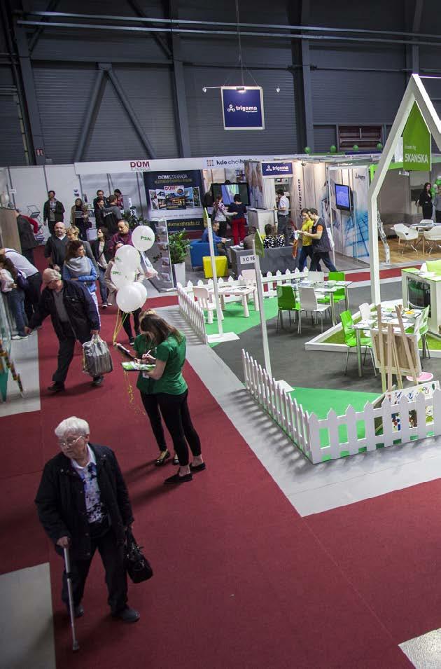 Number of exhibitors: 39 / Net exhibition area: 574 m 2 For the term of its existence the BYDLENÍ, NOVÉ PROJEKTY (Living, New Projects) exhibition has become an integral part of the advertising