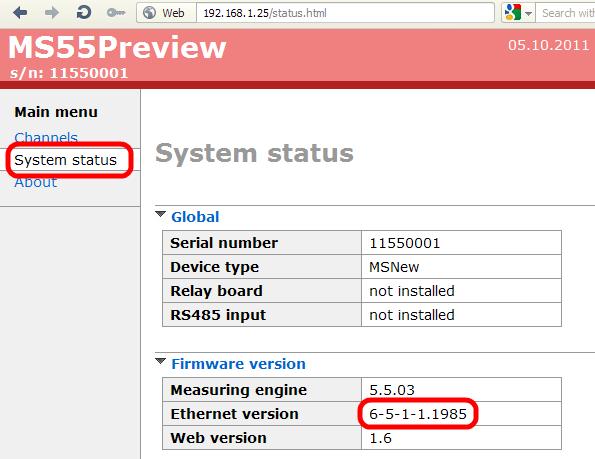 V případě použití měřící ústředny MS6 a MS55 lze zprovoznit online sběr dat pomocí SOAP Serveru.