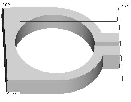 4.3. Díra pro šroubek v nálitku Z roletového menu volte: Insert, Cut, Extrude, vysunutí na jednu stranu One Side a potom Done.