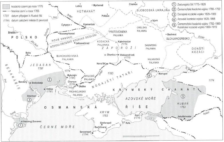 Příloha č. 3.: mapa Záporoží a Nová Rus (Zdroj: MAGOCSI, P. R., RYCHLÍK, J.