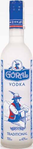 40 %, 0,7 l Goral Traditional Vodka, Borovička 40 %, 0,7