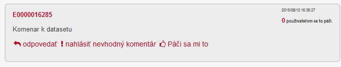 1 Upravenie datasetu Používateľ klikne na tlačidlo v pravom hornom rohu detailu datasetu. Používateľ je presmerovaný na obrazovku Upraviť dataset. Obrazovka je popísaná v kapitole 4.3.