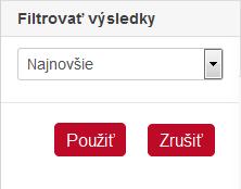 Obrazovka umožňuje: Vyhľadávať aplikácie vyhľadávanie je obdobné ako vyhľadávanie datasetov Zoradiť aplikácie Zobraziť detail aplikácie 4.5.