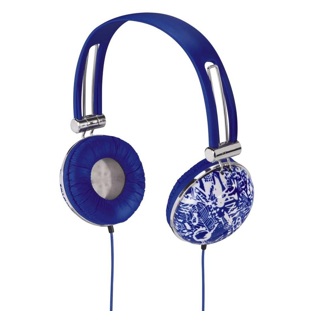 Hama slúchadlá s mikrofónom Joy Slim, uzavreté - ľahké, on-ear (na uši), uzavreté slúchadlá s mikrofónom - ideálne pre vonkajšie použitie, je možné ich použiť aj ako headset k telefónu - kompatibilné