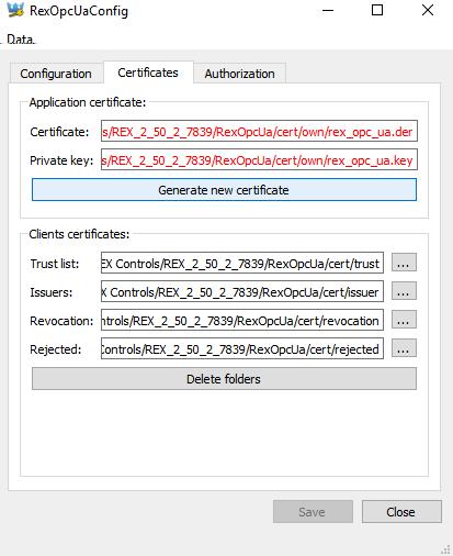 Obrázek 5.2: Správa certikát P i vytvá ení aplika ního certikátu se otev e samostatný dialog `Generate certi- cate'.